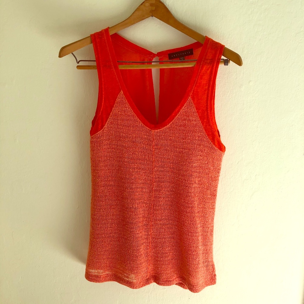 Coral Sweater with Sexy Back Slit